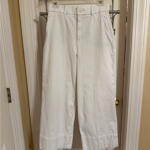 SPANX Pants - SPANXsupersmooth Stretch Twill Cropped Wide Leg Pant Classic White Small NWOT